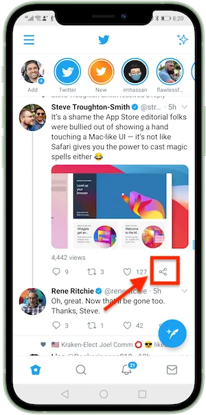 tải video twitter cho Android